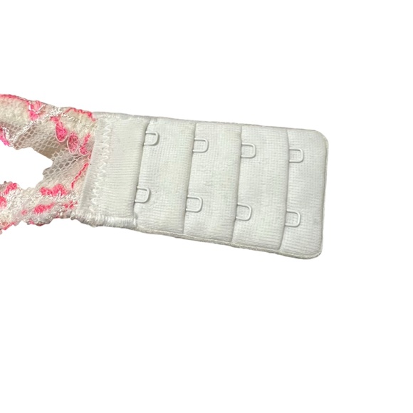 VICTORIAS SECRET BODY BY VICTORIA PINK/WHITE LACE UNLINED DEMI BRA SIZE 36D - Picture 7 of 8